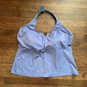 NWT Land End size 20W periwinkle halter tankini top